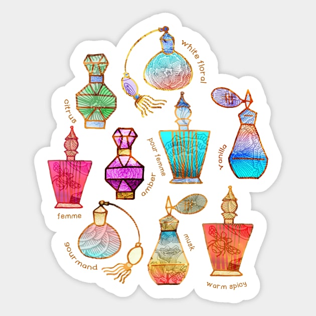 Vintage Perfume Sticker by PerrinLeFeuvre